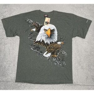 NWT Rare Vintage Sportex Eagle Print T-Shirt Mens Large‎ Green Dead Stock